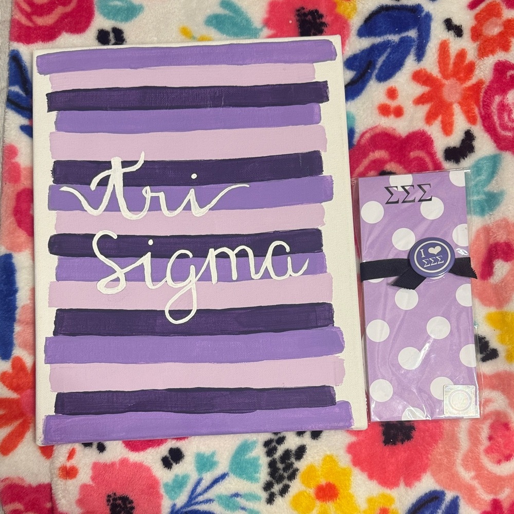 Tri Sigma Canvas Art & Notepad